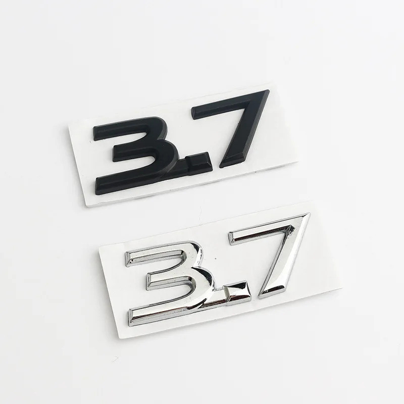 1X 3D Metal 3.7 Car Sticker Badge Car Emblem Trunk Decals for 3.7 Q50 Q50S Q50L G37 QX60 Q70 G25 QX7