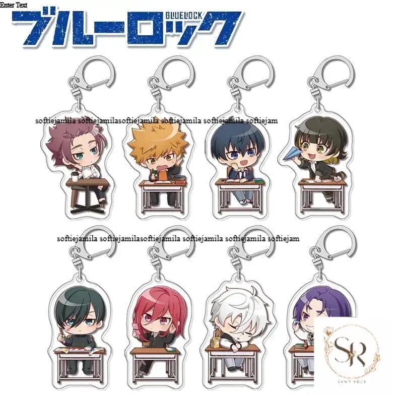น่ารักการ์ตูน BLUE LOCK รุ่น Q ตัวเลข Chigiri Hyoma Itoshi Sae อะคริลิคพวงกุญแจ Itoshi Rin แฟชั่น Pr