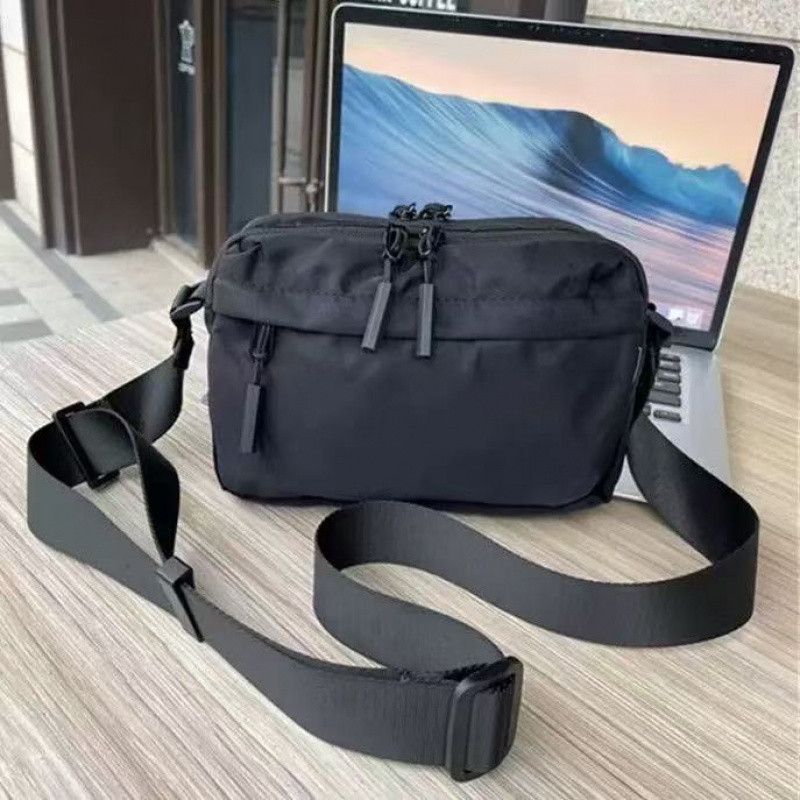 ญี่ปุ่นผ้ากันน้ํา Oxford กระเป๋าสี่เหลี่ยมเล็กน้ําหนักเบา Casual Multi-pocket Cross-body กระเป๋าผู้ชายผู้หญิงกระเป๋าสะพายโทรศัพท์มือถือกลางแจ้ง Street ขี่ ins