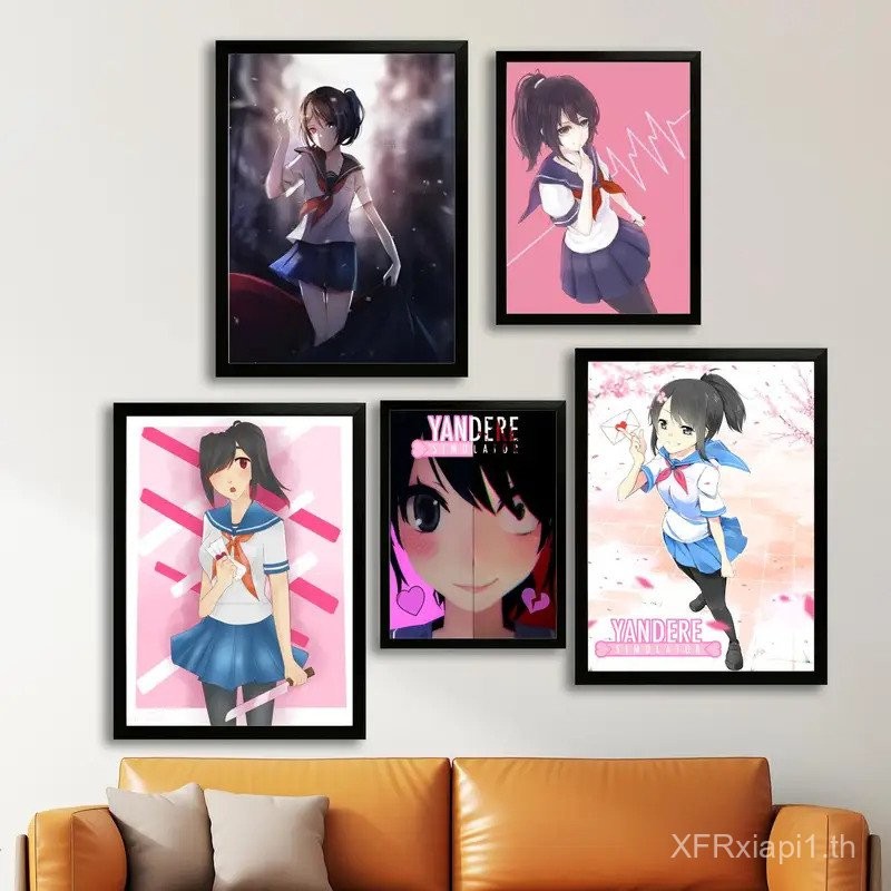 Yandere Simulator Canvas Art Poster และ Wall Art พิมพ์ตกแต่ง,ไม่มีกรอบผ้าใบจิตรกรรมของขวัญ