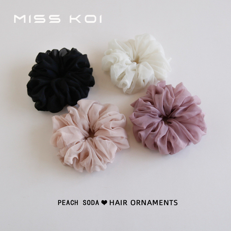 MISSKOI French Lazy Fluffy ที่คาดผมเกาหลี Organza Gauze Super Soft Large Hair Tie – โปรปัง