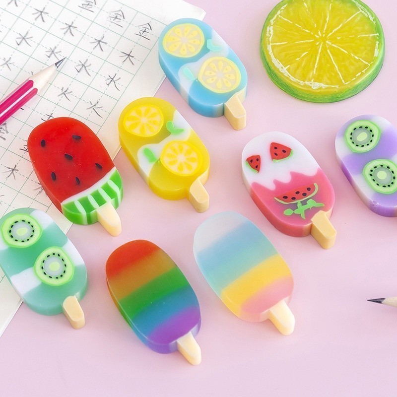 Erazer Ice Cream Character Pencil Eraser Set 4 ชิ้น S&F 846
