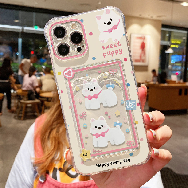 ใสที่ใส่บัตรเคส For iPhone 16 Pro Max 13 11 14 15 12 XR X Xs 7 8 Plus16promax 13promax 14promax 15promax เคสทรศัพท์ - รูปที่ 7