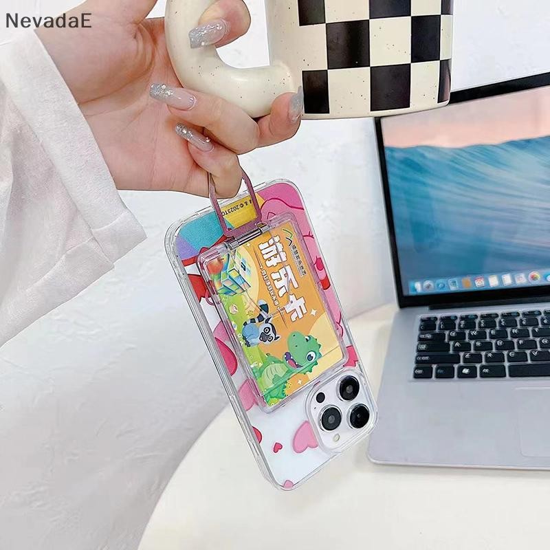 ND ผู้ถือบัตรแม่เหล็กใสกระเป๋าสตางค์สําหรับ Magsafe IPhone 16 15 14 13 Pro Max พับที่วางโทรศัพท์ Macsafe ช่องใส่การ์ดกระเป๋า A