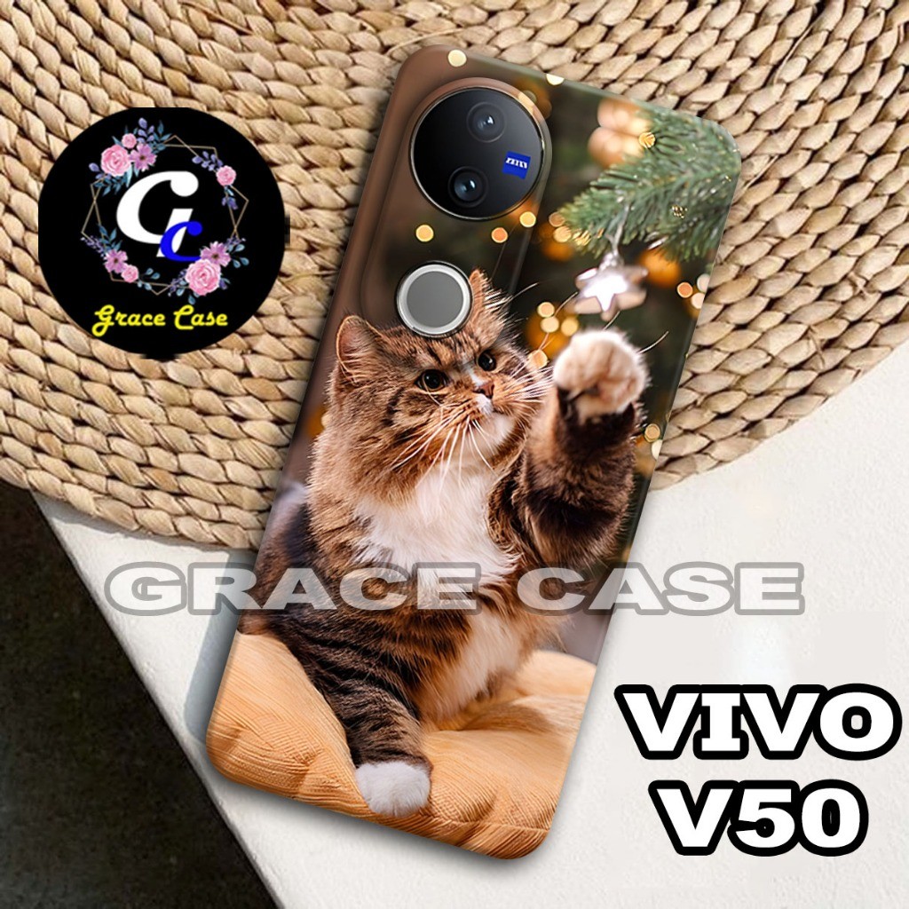 (GC26) ยาง Softcase Hp VIVO V50 | เคสลายแมวน่ารัก | เคสกล้อง VIVO V50 ซิลิโคน Tpu Pro | เคส VIVO V50