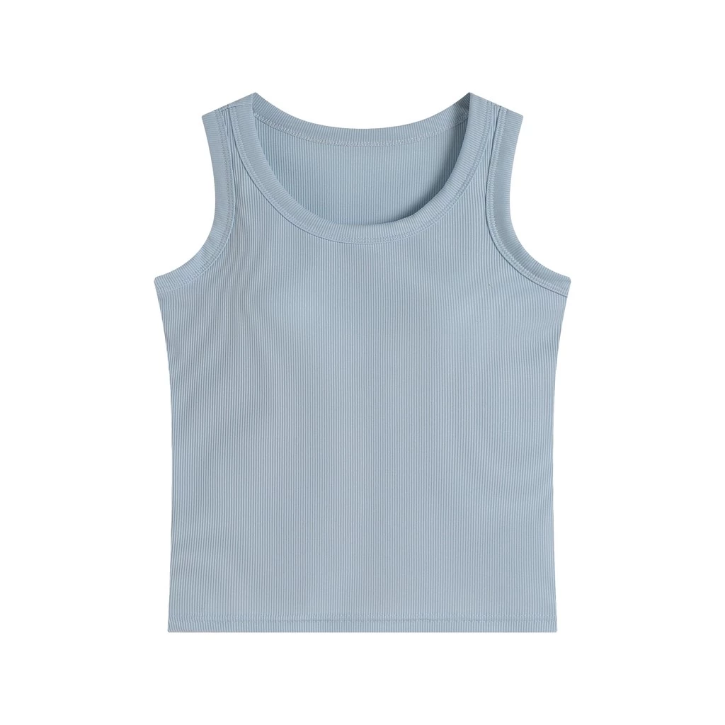 เสื้อกล้ามมีบราในตัว เสื้อกล้ามลำลอง เบสิก สีพื้นเปิดไหล่ สำหรับสตรี นุ่มและใส่สบาย thumbnail 5