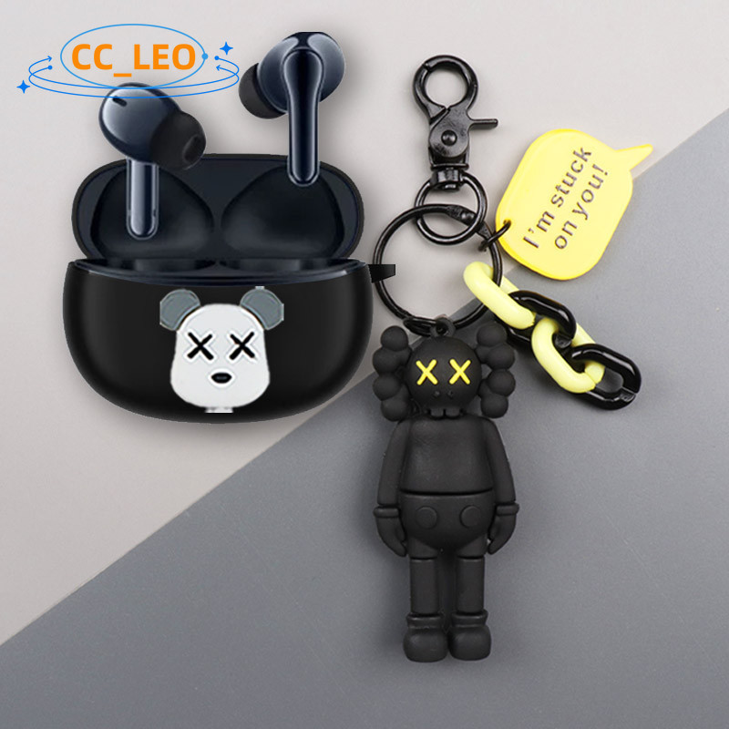 For VIVO Buds Case Cute Hamburger Keychain Pendant VIVO Buds Silicone Soft Case VIVO Buds Cartoon Sh