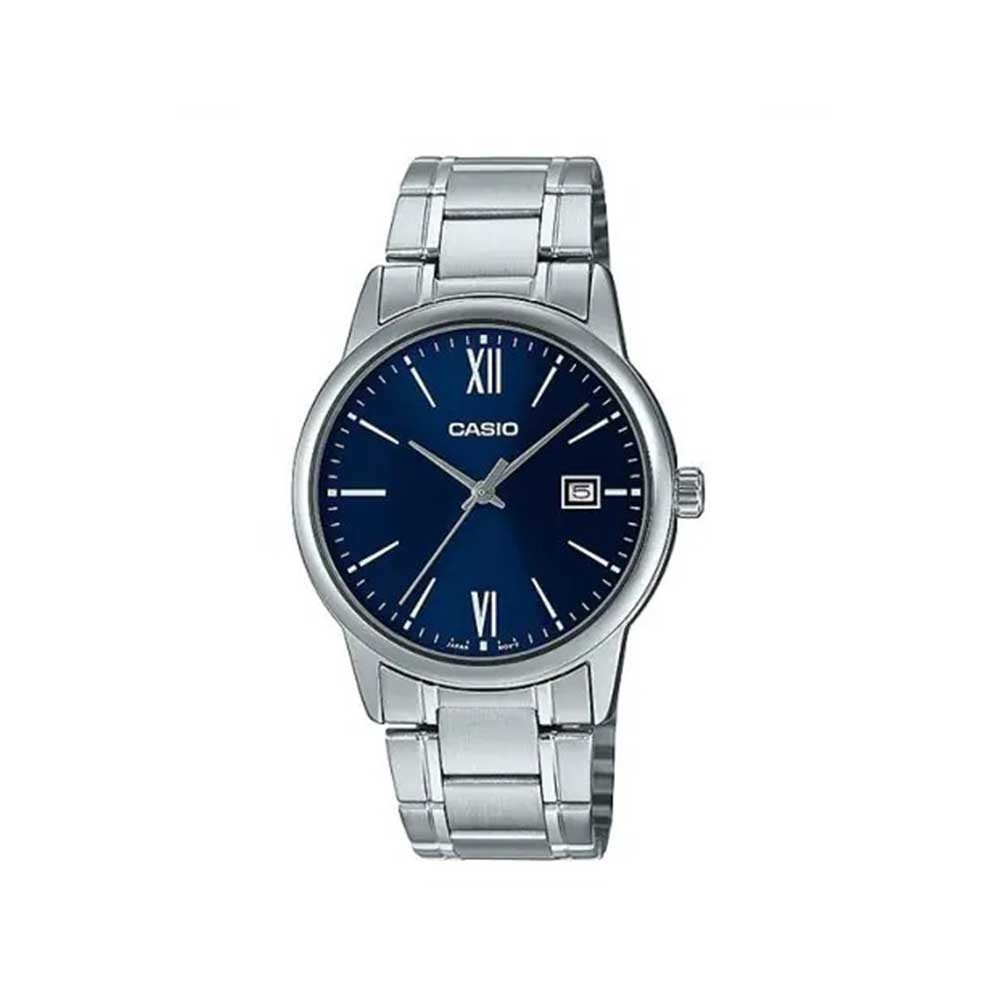 CASIO นาฬิกาข้อมือ CASIO รุ่น MTP-V002D-2B3UDF วัสดุสเตนเลสสตีล สีเงิน