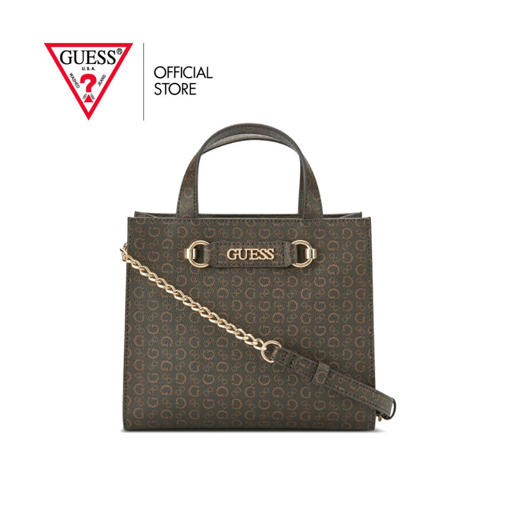GUESS กระเป๋า รุ่น SG940581  FIDDLEWOOD MINI TOTE BROWN สีน้ำตาล