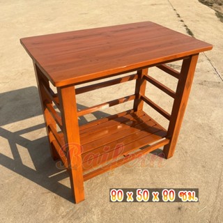 ส่งฟรี โต๊ะวางเตาแก๊ส 2หัว ชั้นวางของ 80*50*สูง80 ซม. โต๊ะวา…