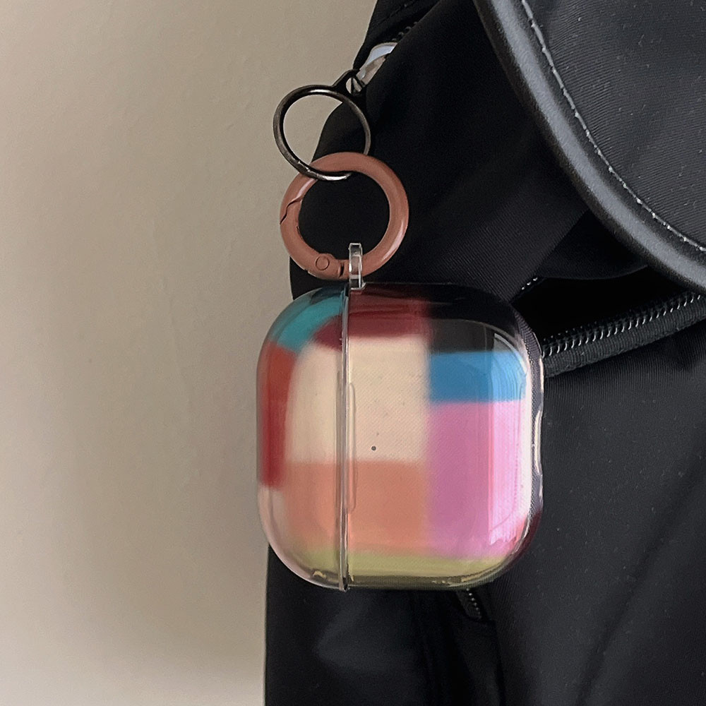 สีฟ้าสีชมพู Splicing สีตารางสําหรับ Airpods Pro3 2025 Pro รูปที่ 4