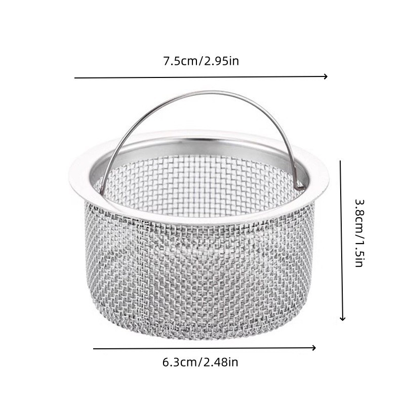 Sanli ตะแกรงกรองเศษอาหาร  ที่กรองสแตนเลสอ่างล้างจาน ที่กรองเศษอาหาร ตาข่ายกรองรูระบายน้ำ - รูปที่ 5