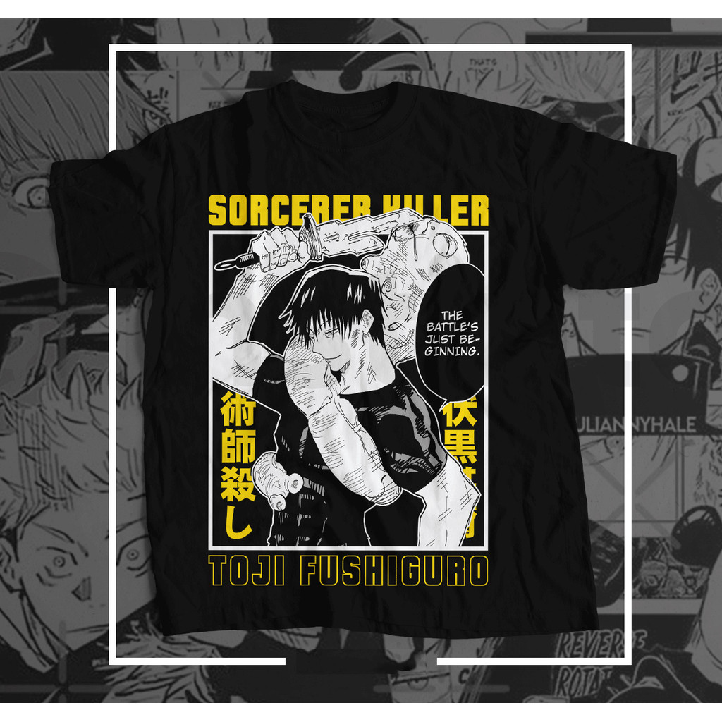 COD Men/Women Japanese Manga Anime Jujutsu Kaisen Toji Fushiguro เสื้อยืด