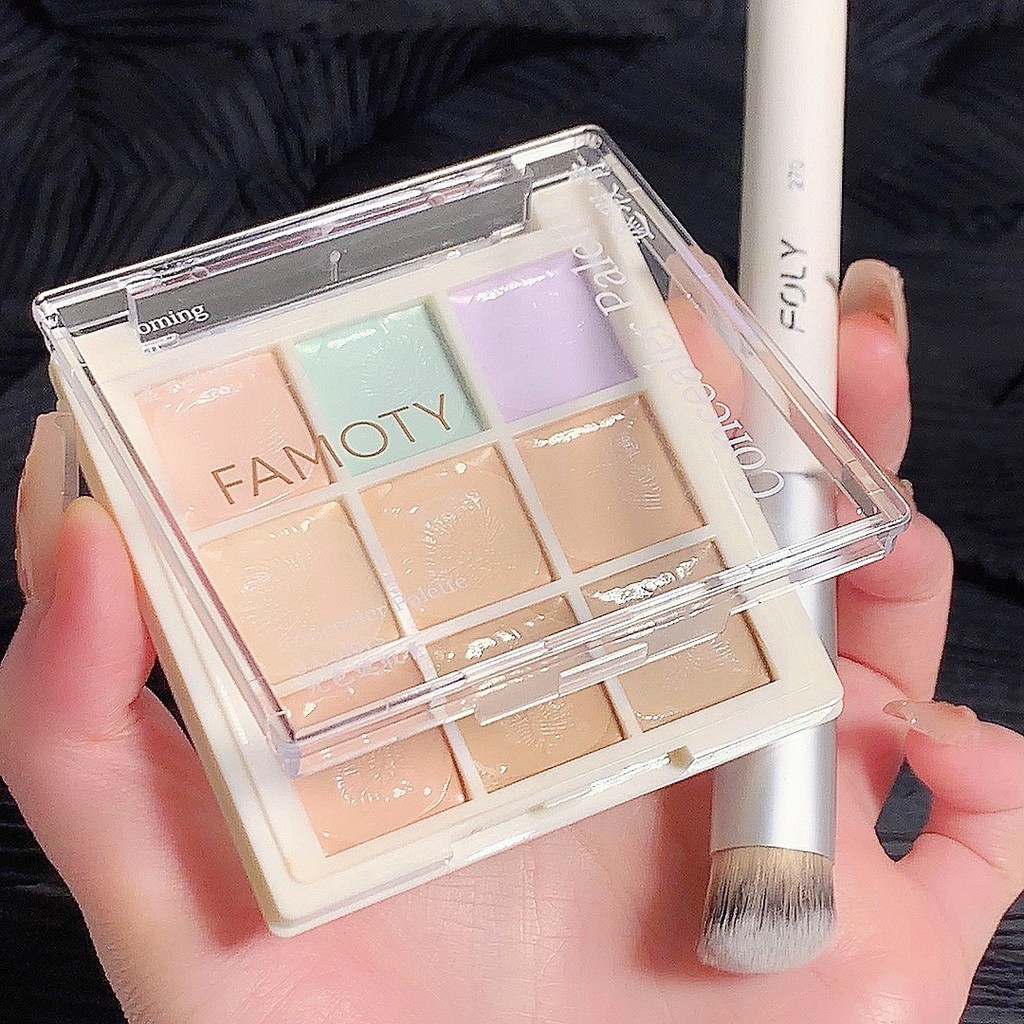 V-shop:  คอนซีลเลอร์ปกปิดรอยคล้ําใต้ตา รอยสิว กันน้ํา ติดทนนาน ธรรมชาติ 9 สี-"H-562"