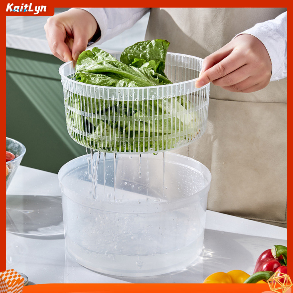 <Kaitlyn> Crisp Salad Spinner สลัด Spinner และ Chopper ความจุขนาดใหญ่ Manual Salad Spinner Dehydrato