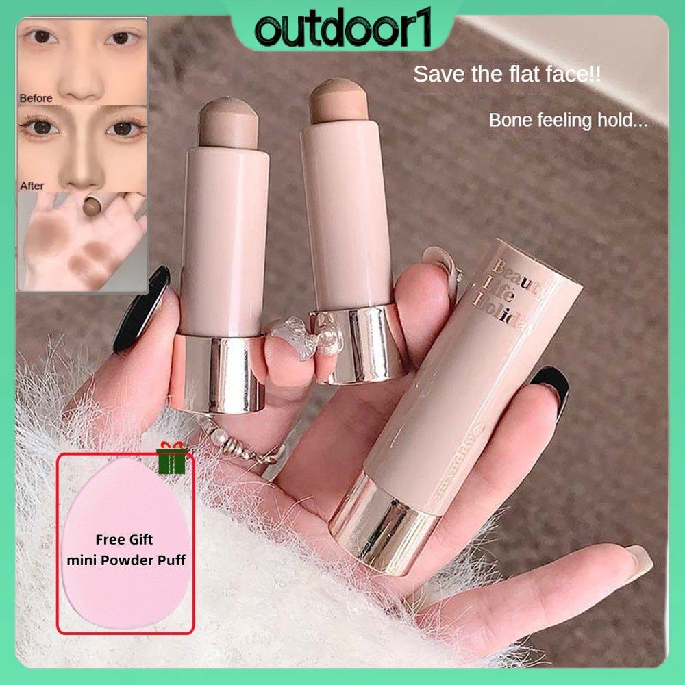 จัดส่งรวดเร็ว Cappuvini Contouring Stick Matte Natural Three-dimensional Contour Stick Moisturizing 