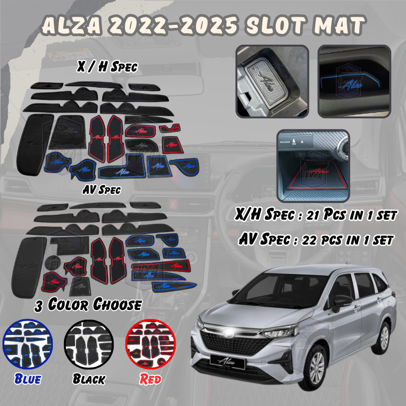 ใหม่ ALZA 2022-2025 22 ชิ้น 1 ชุด AVHX ภายใน Slot Mat ภายในรถ Anti Slip Slot MAT