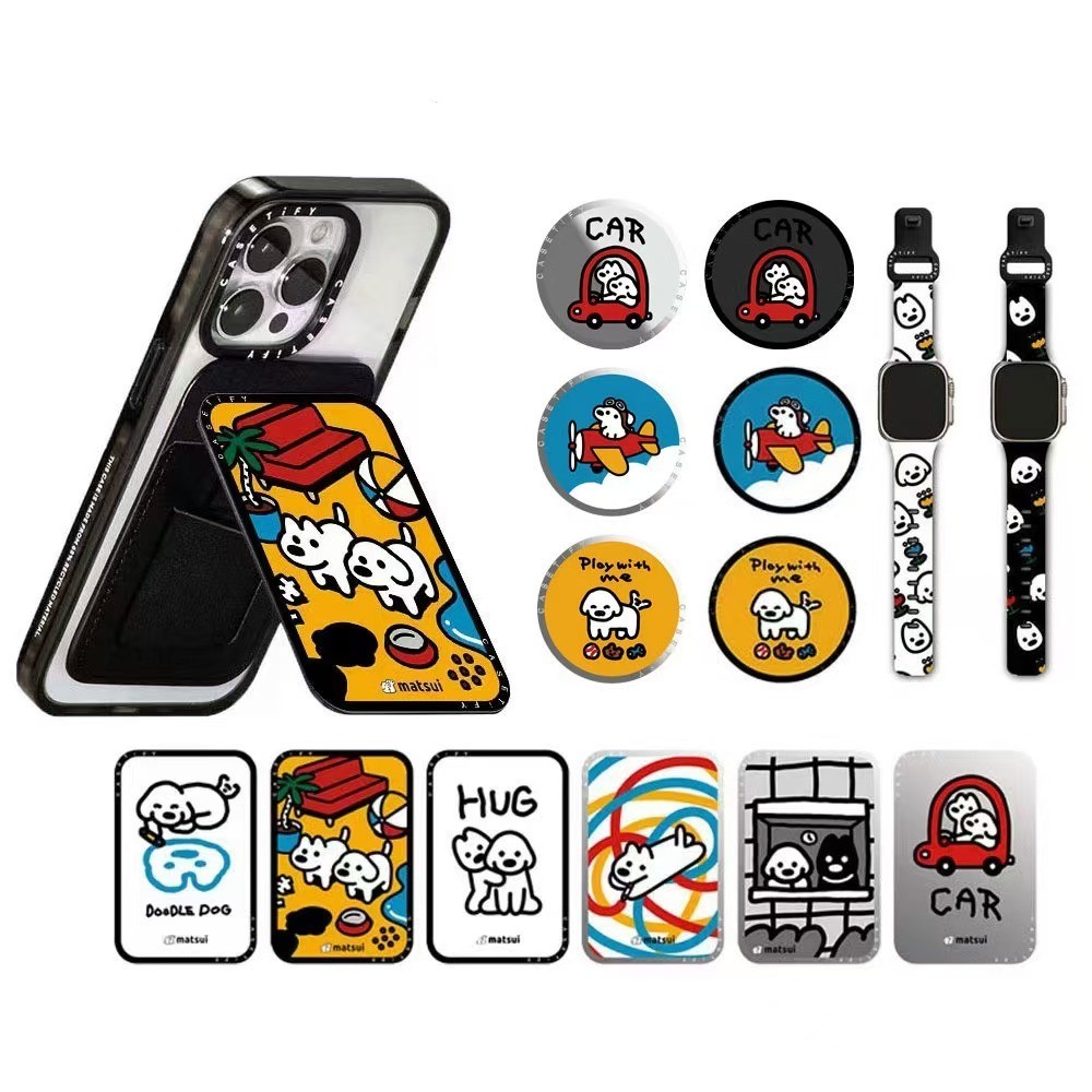 สุนัข matsui CASE TiFY Card Holder Bracket Apple Watch Strap Ring Holder Magnetic Bracket Strong Mag