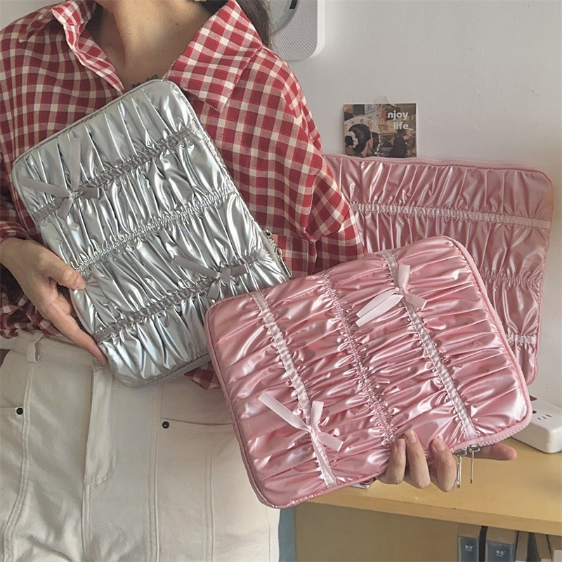 กระเป๋าแล็ปท็อป อิน สไตล์เกาหลีแฟชั่นย่นกันกระแทกแท็บเล็ตแขนเหมาะสําหรับ 9.7 10 11 13 14 15 15.6 นิ้ว