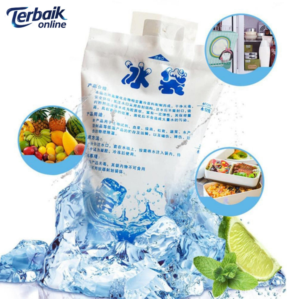 100 ชิ้น Ice Gel Pack 200 ml Blue Cool Jelly Cooler Bag Ice Cube Water Bag Food Cooler