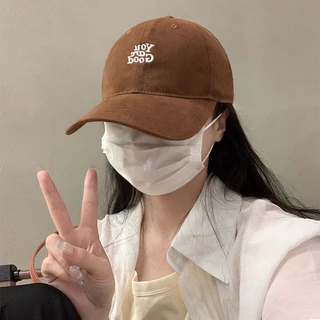 หมวกเบสบอลหญิง สไตล์เกาหลี ✨ ผ้าฝ้ายนุ่ม ปักตัวอักษรอังกฤษ You are good | ปรับขนาดได้ | สีกรีนอินเทรนด์ 2024 หมวกแก๊บ