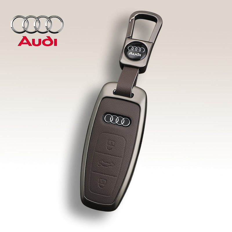 โลหะหนังฝาครอบกุญแจรถสําหรับ Audi Q8 RSQ8 A6 C8 S6 RS6 A7 S7 RS7 A3 8Y A8 D5 4N RS E-tron GT Q4 Q7 4