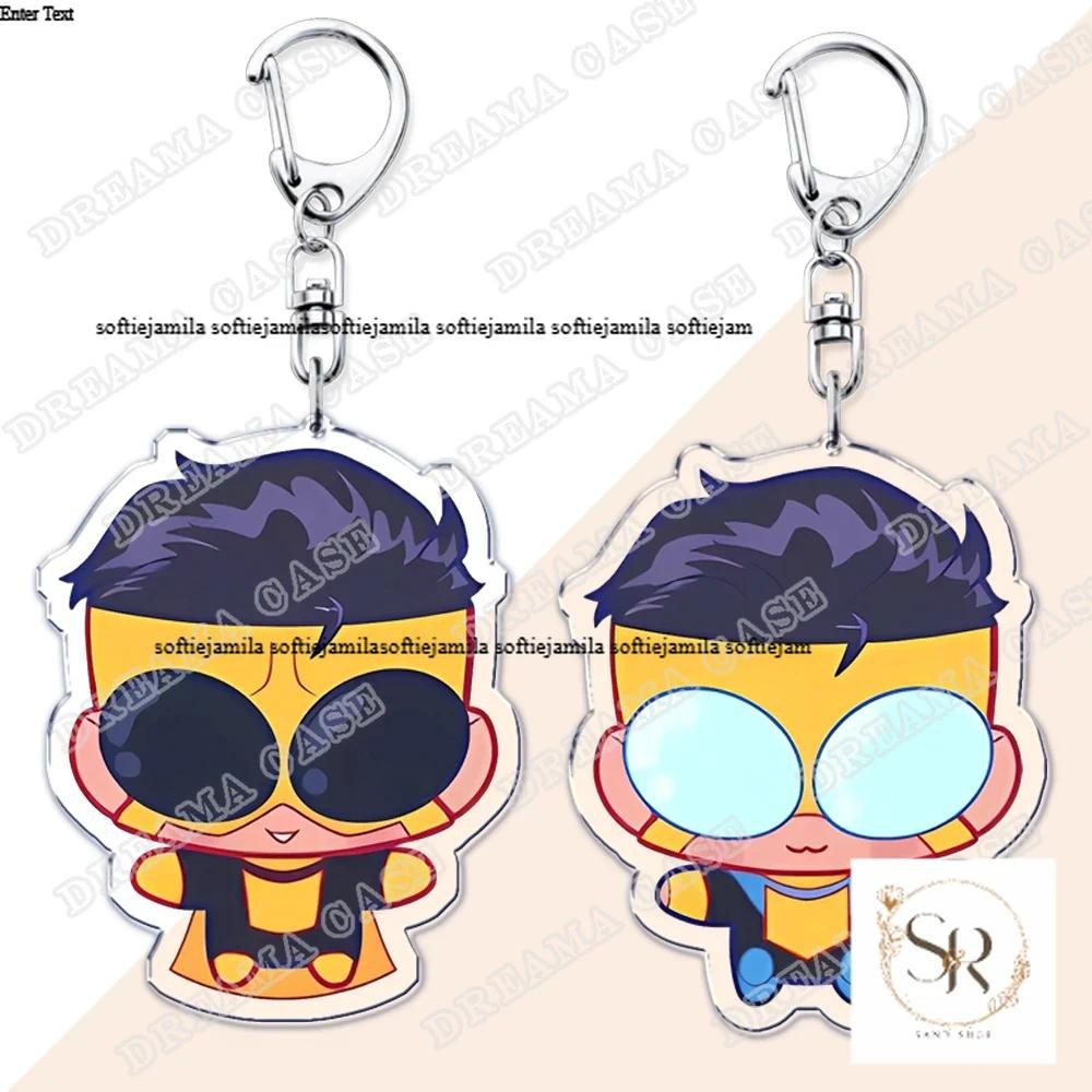 พวงกุญแจ Superhero Animated Superhero Invincible สําหรับผู้ใหญ่ยอดนิยมสําหรับอุปกรณ์เสริมกระเป๋า Omn