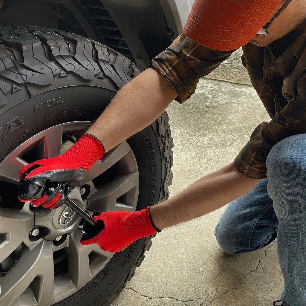 (ยกโหล) (12คู่) ถุงมือเคลือบยาง ถุงมือทำงาน ทำสวน กันลื่น กันบาด ถุงมือยาง ถุงมือกันของมีคมบาด ถุงมือช่าง พร้อมส่ง - รูปที่ 7