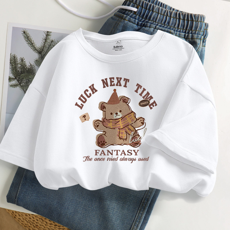 เสื้อยืดแขนสั้น ลายครอบครัวหมี แสนน่ารัก มีsixสีให้เลือก (S-XXXL) ใส่ได้ทั้งผู้หญิง-ผู้ชาย - รูปที่ 2