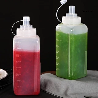 800/1000ml ขวดบีบน้ํามันซอส ขวดบีบ สำหรับนมข้น น้ำเชื่อม ซอสมะเขือเทศ ขวดใส่มายองเนส พลาสติก กันรั่ว