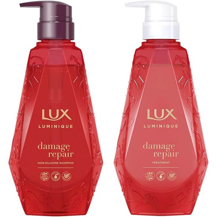 LUX Shampoo & Treatment Lux Luminique Damage Repair Pump Set 450g×2　Rose, Peach Fragrance　【made in j