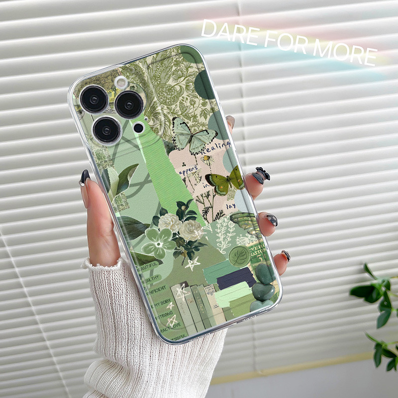 สีเขียว Leaf สําหรับ OPPO Reno 14 15 14F 15F 13 13F 12 Pro Max 11F 12F 11 10 Pro 5G นุ่มกันกระแทก ราคา ถูกที่สุด ดีลบีเคเค แกลเลอรีภาพที่ 7