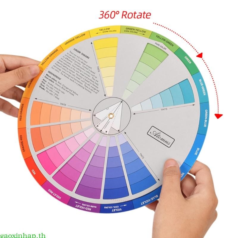 Gaoxinhap การออกแบบบัตรกระดาษสีผสมล้อแผนภูมิหมึกคําแนะนํารอบวงกลมกลาง