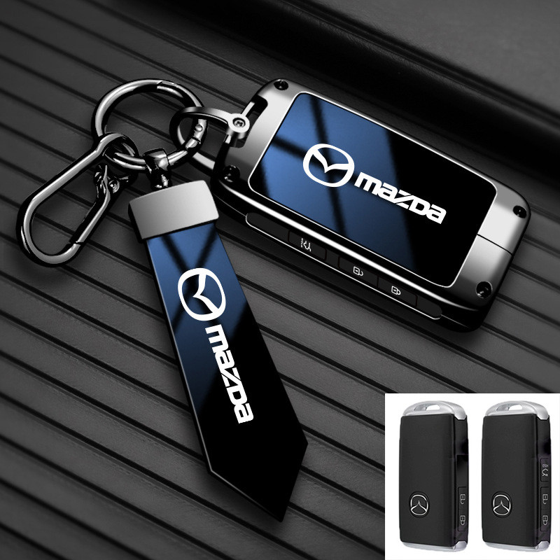 โลหะผสม + TPU Mazda รถฝาครอบกุญแจรีโมทสําหรับ Mazda CX5 CX-5 CX3 CX30 CX8 Mazda 2 Mazda 3 Mazda 6 Ke