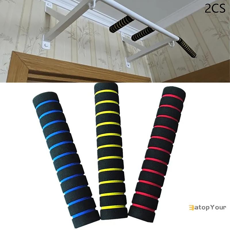 Eatopyour] 1 คู่ Multiuse ขี่จักรยานอุปกรณ์ออกกําลังกายแถบแนวนอน Pull Up Grip ฟองน้ําโฟม Handle Bar สําหรับจักรยาน Gym Home Fitness ใหม่