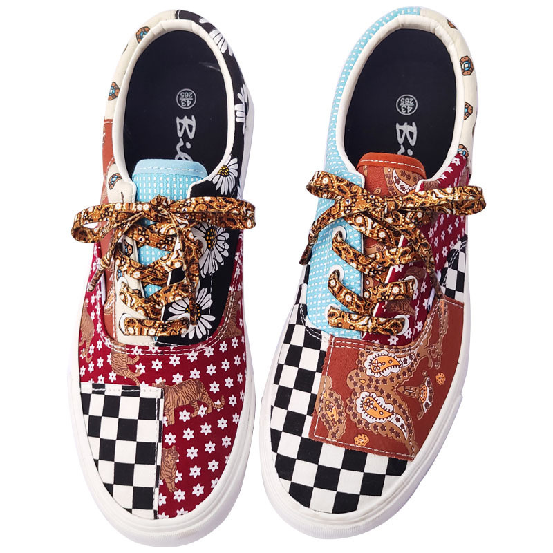 1 คู่ เชือกผูกรองเท้าลาย Gradient ยาว 120 ซม./0.8 - แบบ Bandana, เหมาะสำหรับรองเท้า Low-Top