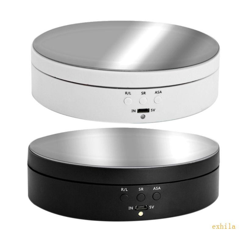 Exhila 3 ความเร็วไฟฟ้าหมุนขาตั้งจอแสดงผลกระจก Turntable ผู้ถือเครื่องประดับ