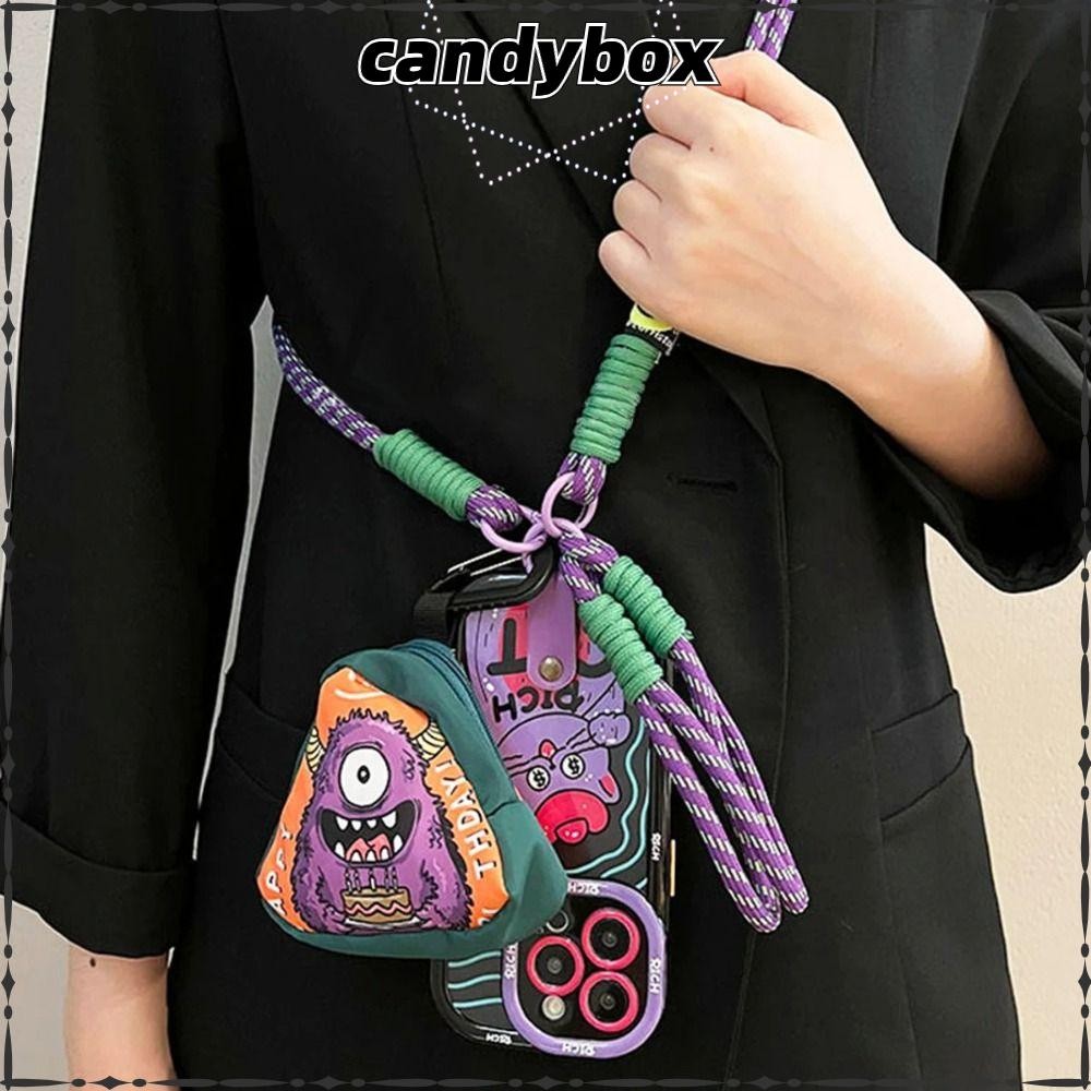 Candybox กระเป๋าคล้องคอ, กระเป๋าใส่เหรียญขนาดเล็ก, กระเป๋าใส่กุญแจแฟชั่นโพลีเอสเตอร์