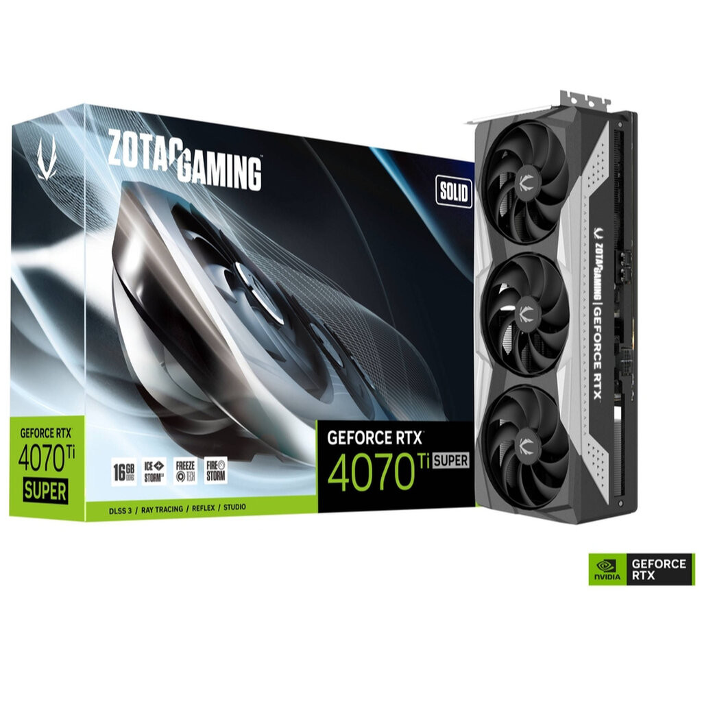 ZOTAC GeForce RTX 4070 Ti SUPER SOLID 16GB GDDR6X : ZT-D40730R-10P