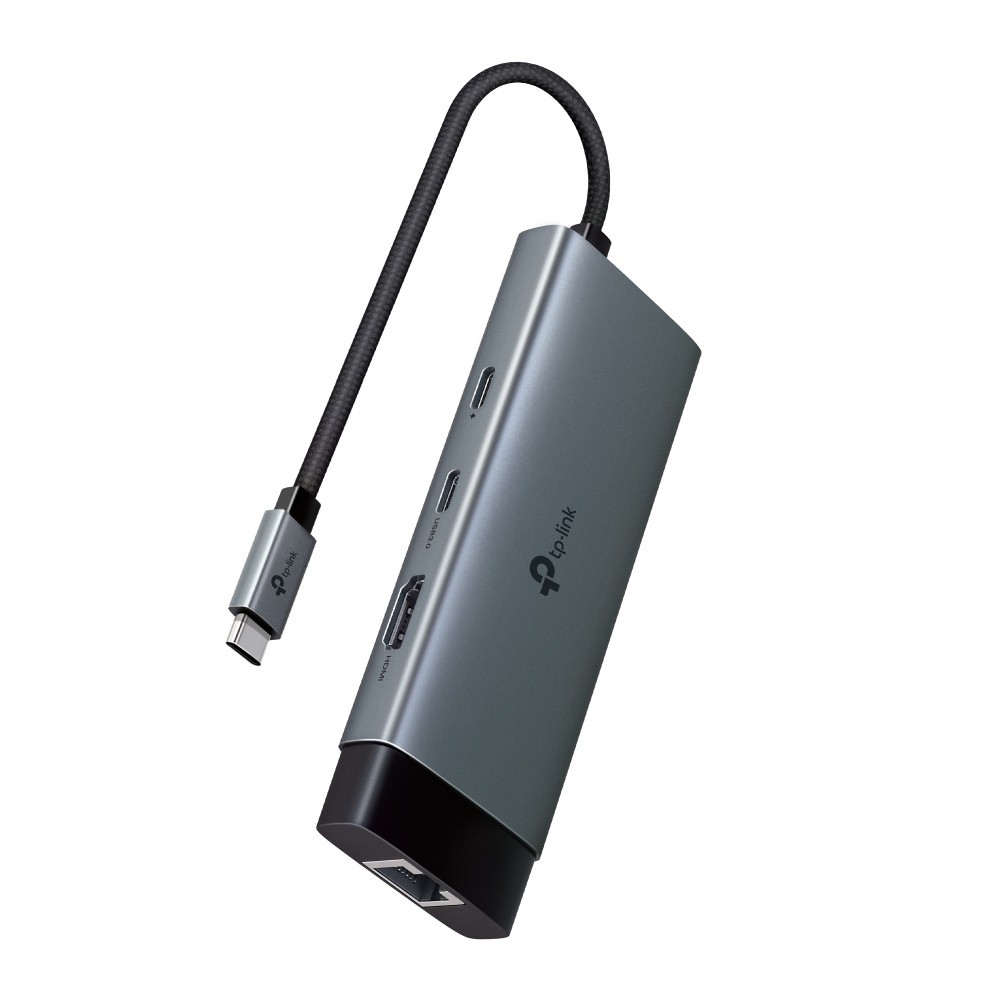 TP-LINK UH9120C ฮับยูเอสบี USB Type-C 9 in 1 Hub พอร์ตเดียวรองรับการใช้งานได้ 9 พอร์ต ต่อจอเสริมผ่าน