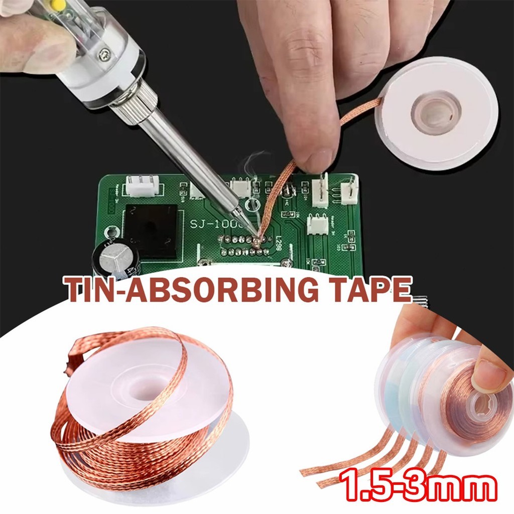 ลวดตะกั่วบัดกรี ยาว3M กว้าง3มม.สําหรับดูดตะกั่วบัดกรี ซ่อมแซม - รูปที่ 3