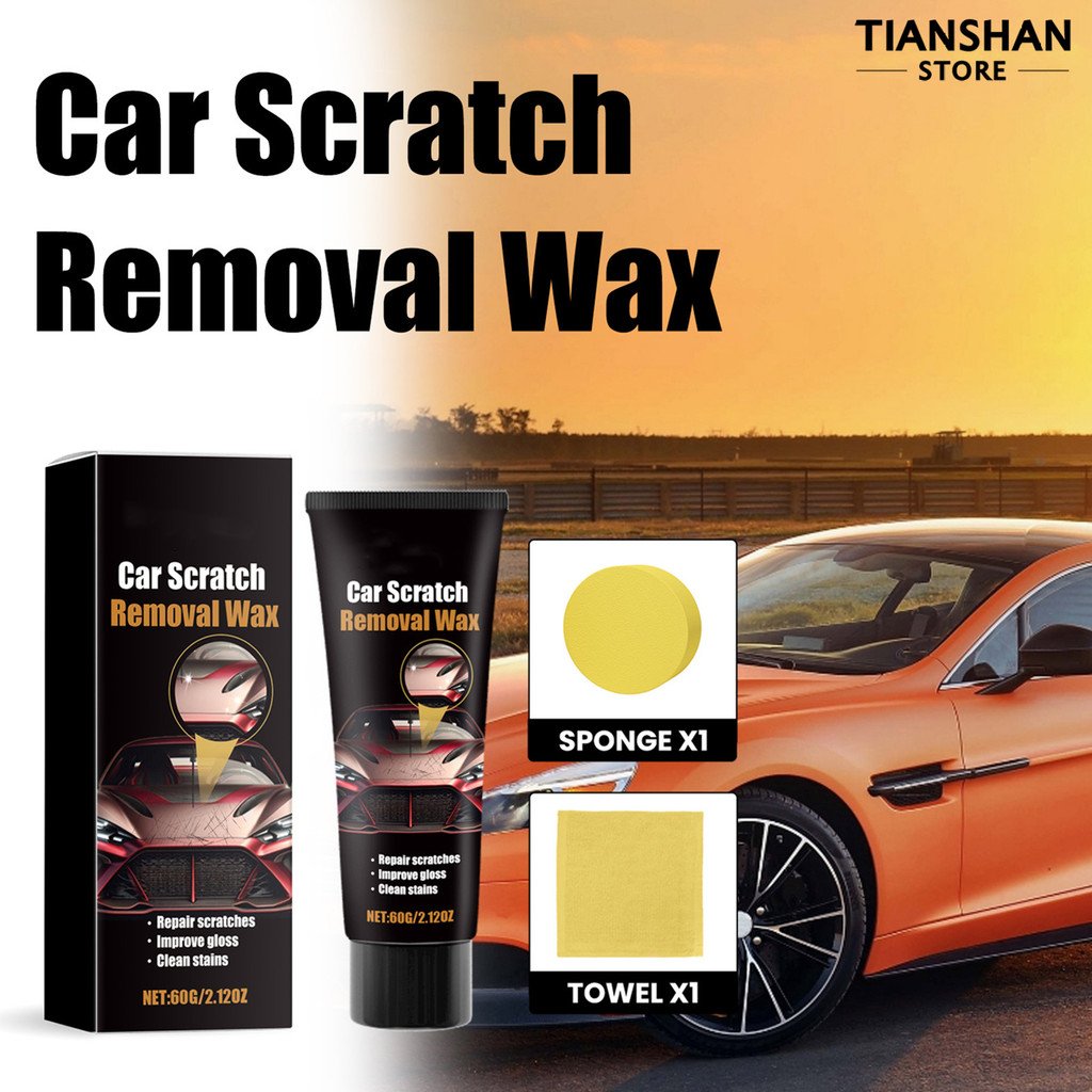 THT Car Scratch Remover Paste Professional Car Polish Wax Cream Kit พร้อมผ้าเช็ดตัวรถ Scratch Remova