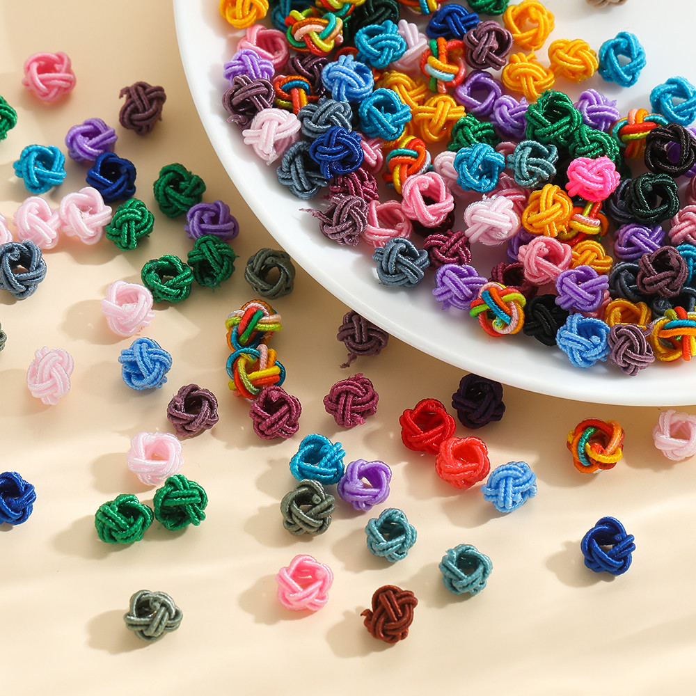St.kunkka 50 ชิ้นสับปะรด Knot ทอมือผลิตภัณฑ์สําเร็จรูปปุ่มขนาดเล็กสําหรับ DIY สร้อยข้อมือเชือกอุปกรณ์เสริมเครื่องประดับวัสดุหัวเข็มขัด