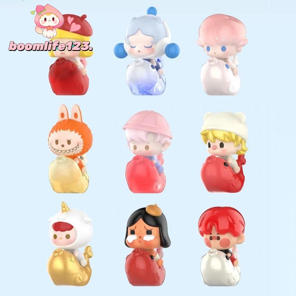กล่อง, เครื่องรางนําโชค อนุกรม Pop MART Pop Bean อะนิเมะรูป, MOLLY Labubu CRYBABY ฟองสบู่ กล่องของเล่นเด็ก