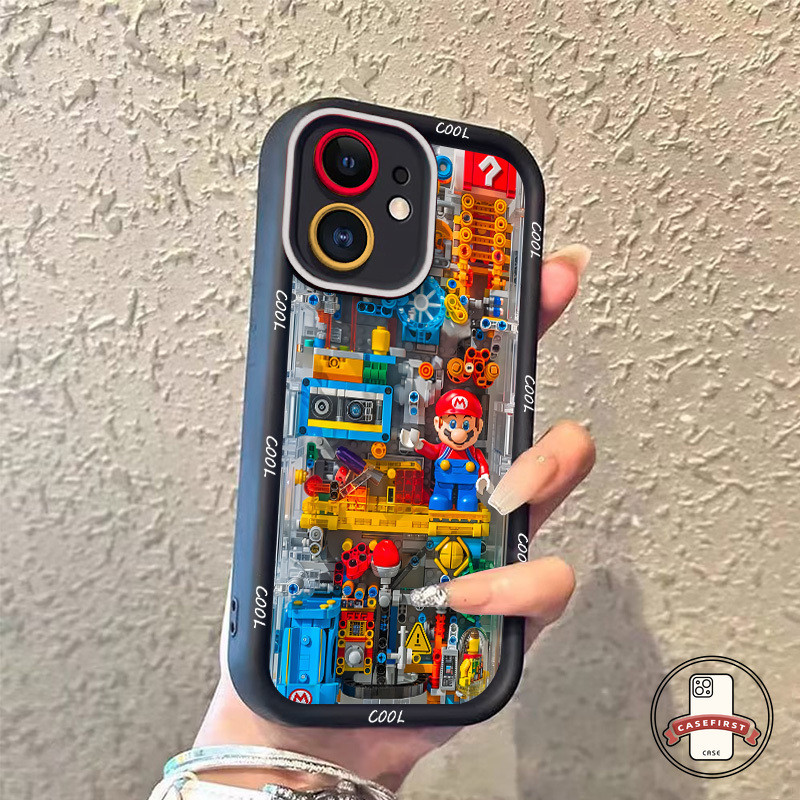 กลไกการ์ตูนความคิดสร้างสรรค์มาริโอนุ่ม เคส Redmi 12 13C 10A A1 9T 9A 10C 9C 10 12C Note 13 10s 12 11 11s Pro POCO X5