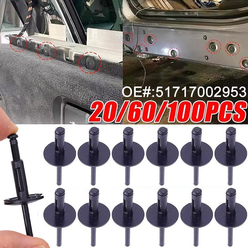20-100pcs พลาสติก Pop Blind Rivets - ล้อ Arch ด้านข้างกระโปรง MudSplash คลิป - กันชน Trim Expansion 