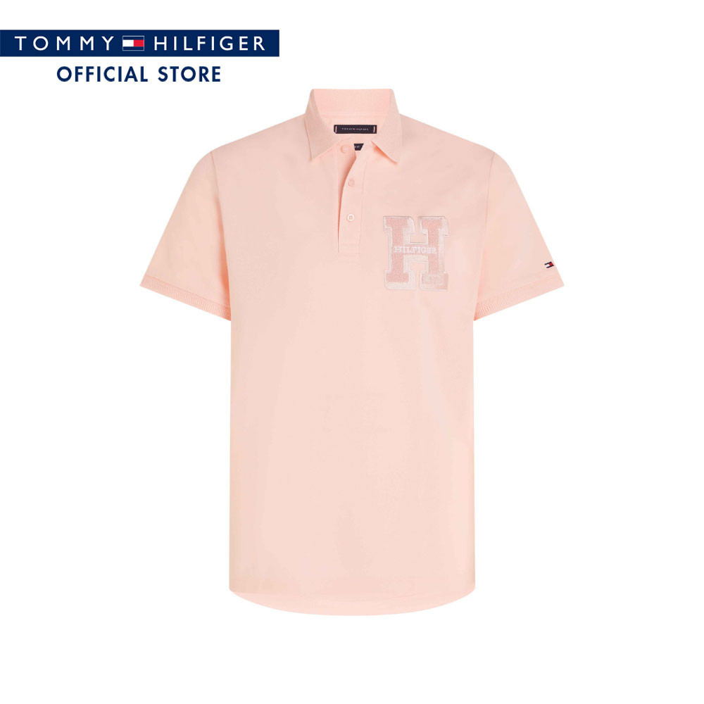 Tommy Hilfiger เสื้อโปโล ผู้ชาย รุ่น MW0MW34771 TJS - สีชมพู