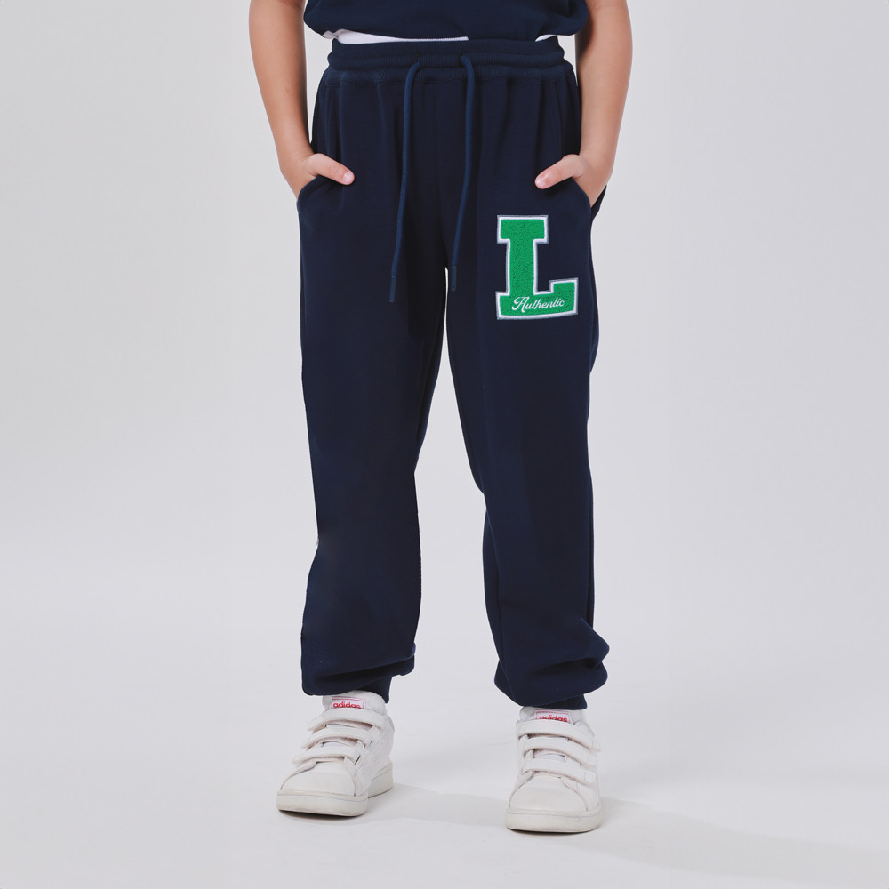 LEE KIDS กางเกงยาวขาจั๊มเด็กผู้ชาย คอลเลคชั่น New Preps เอวกลาง จ็อกเกอร์ รุ่น LK F124BJOGN48 สีกรมท่า