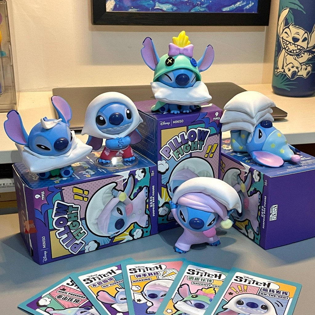 ใหม่ Disney Stitch pillow Fight Series blind BOX ornaments