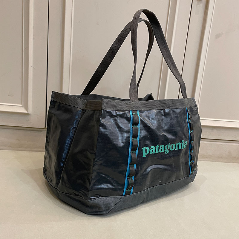 Patagonia Tote Bag ความจุขนาดใหญ่ Multi-pocket Water-Repellent โพลีเอสเตอร์กระเป๋าถือ